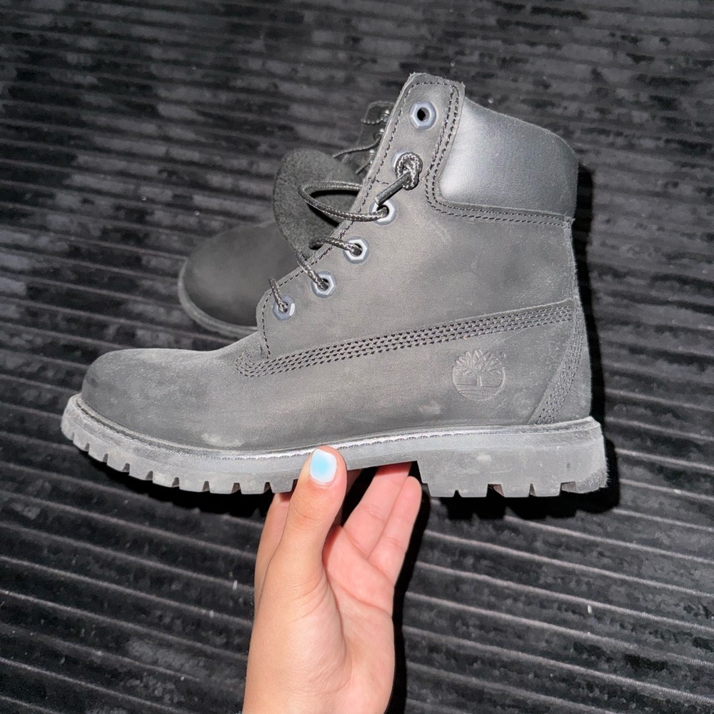 Timberland Charcoal Leather Boots